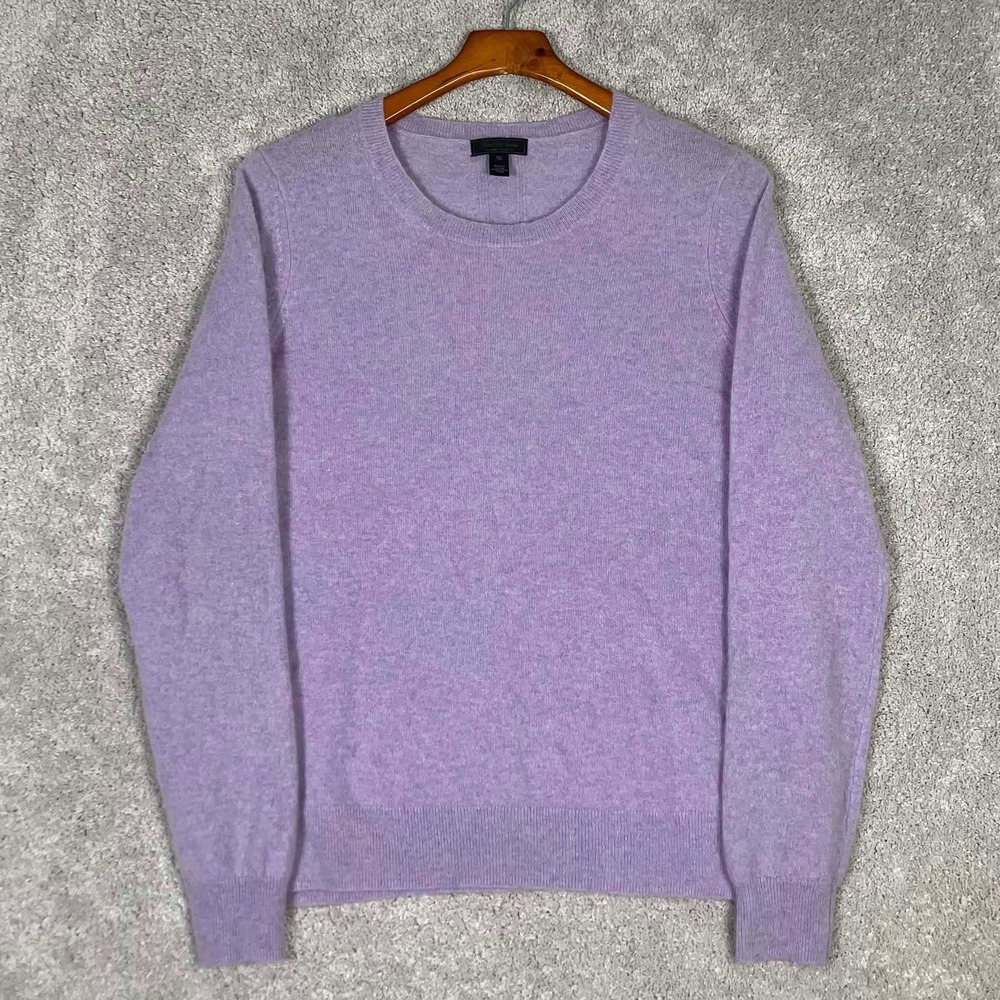 Saks Fifth Avenue Womens XL Purple 100% Cashmere Crewneck Sweater